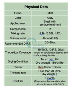 Sơn chống cháy hion 600 hs primer