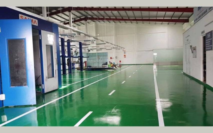 Thi công sơn Epoxy tự san phẳng tại Bình Thuận