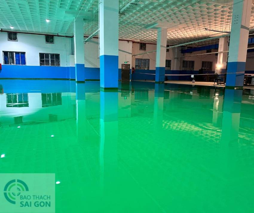 Thi công sơn sàn Epoxy khu công nghiệp tại Sóc Trăng