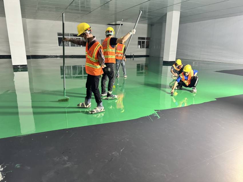 Thi công sơn sàn Epoxy khu công nghiệp tại Bình Phước